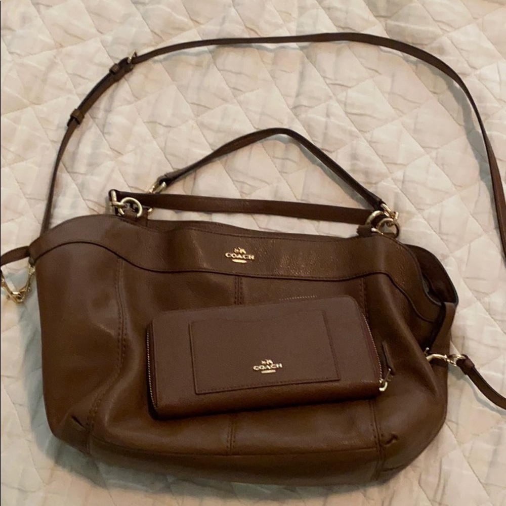 Leather purse and wallet